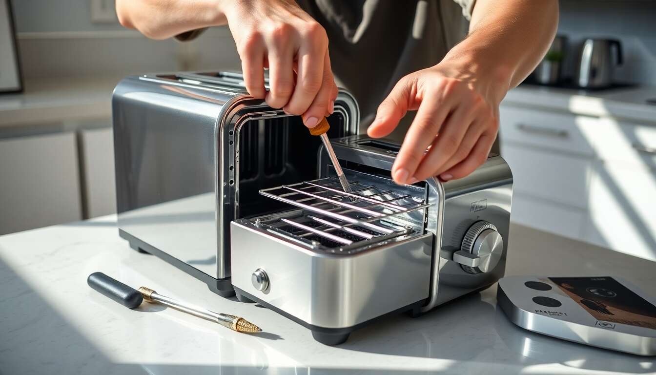 Démonter et nettoyer les grilles du grille-pain Démonter et nettoyer les grilles du grille-pain
