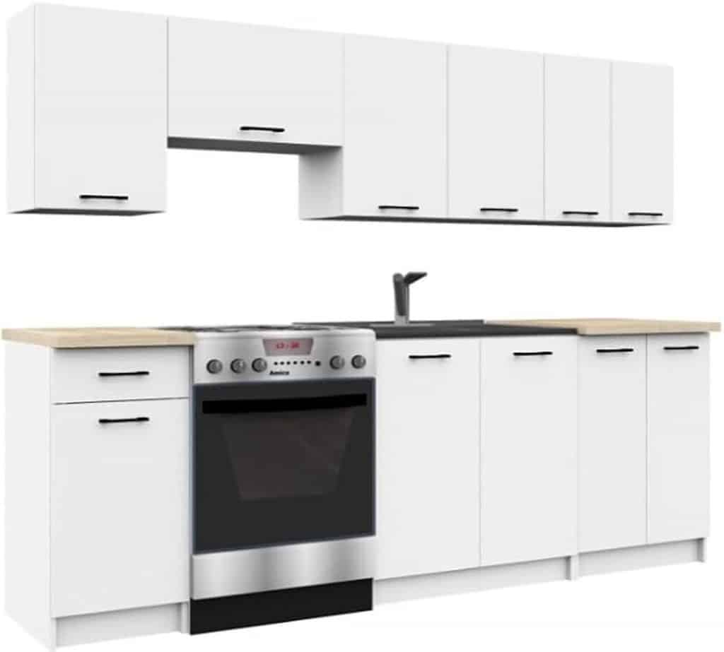 Test : cuisine complète BDW blanche 240 cm