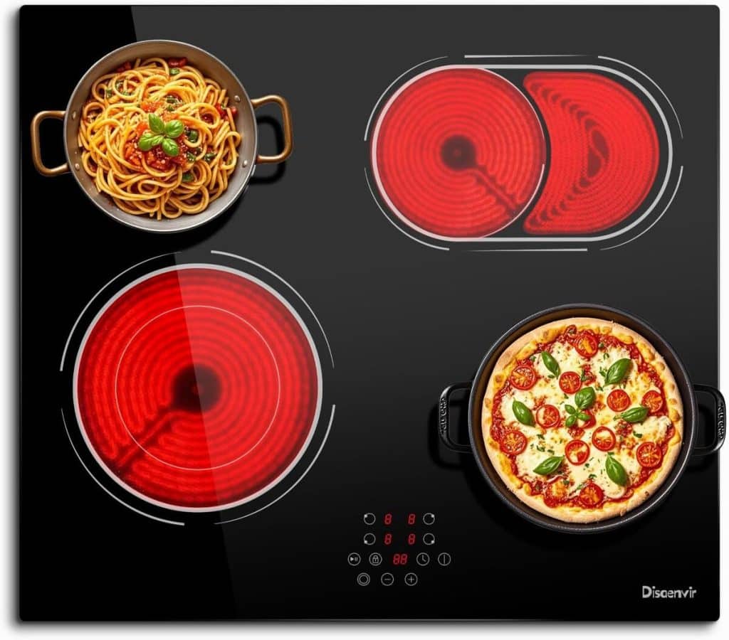 Test de la vitrocéramique encastrable : plaque 4 feux 6600W