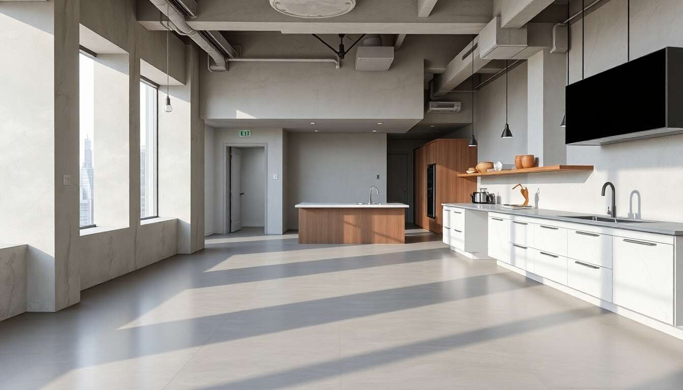 Les différentes applications du béton ciré dans la cuisine : sol, murs et plans de travail Les différentes applications du béton ciré dans la cuisine : sol, murs et plans de travail