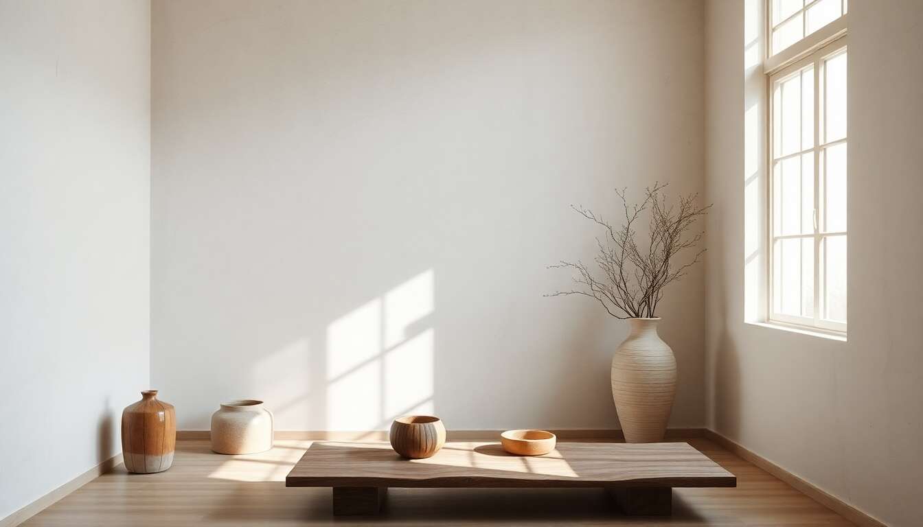 Adaptation du style wabi-sabi : simplicité et naturel