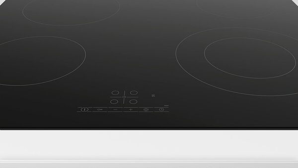 Bosch PKF611BB8E, Série 4, plaque de cuisson vitrocéramique, 4 foyers, 60 cm, Puissance 6600 W, Noir