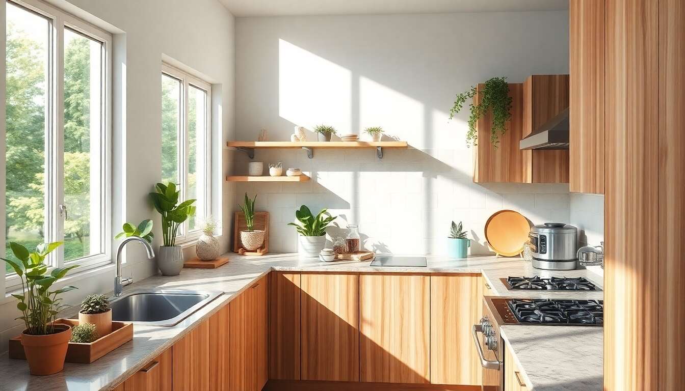 Cuisines écologiques: matériaux durables et efficaces
