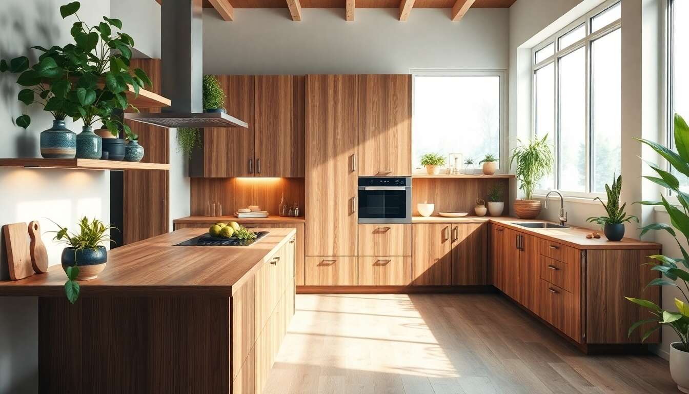 Des meubles de cuisine issus de ressources durables