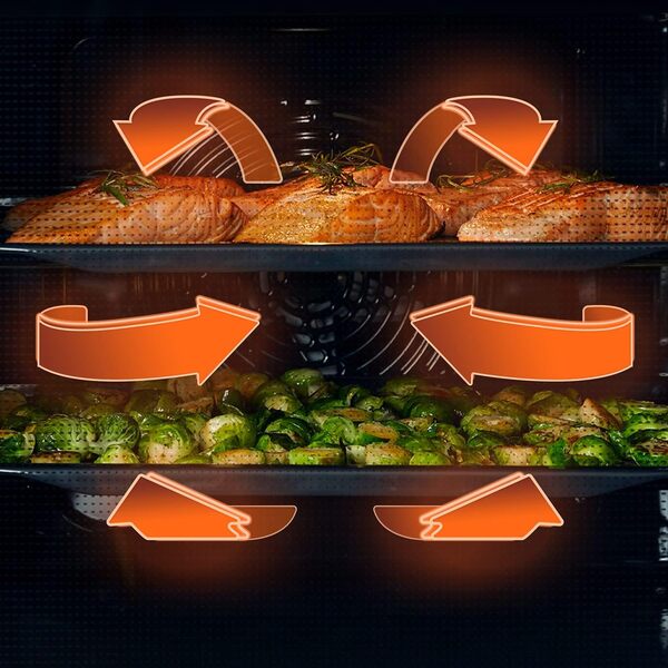 Hisense BSA65226AB Four multifonction - Cavité XXL de 77L, Thermoventilé, Hydrolyse, 13 fonctions de cuisson dont 3 fonctions vapeur, Mode Pizza 300°C, AirFry, Noir, Classe A [Classe énergétique A]