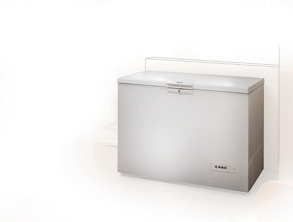 Congélateur coffre Whirlpool WHM39112 - Froid statique / 390 litres / Blanc / A++ / Pose libre / Super isolé [Classe énergétique E]