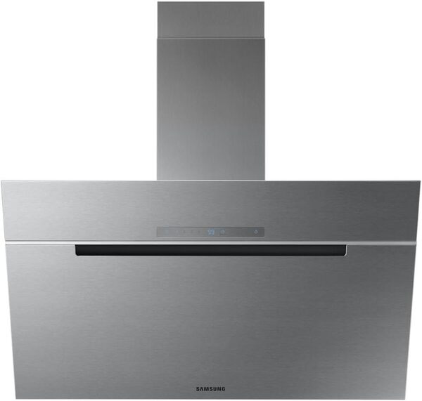 Hotte decorative murale Samsung NK36M7070VS - Hotte aspirante Pan incliné - largeur 90 cm - Débit d'air maximum (en m3/h) : 760 - Niveau sonore Décibel mini. / maxi. (en dBA) : - / 69 [Classe énergétique B]