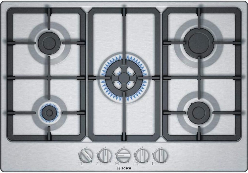 Test Bosch PGQ7B5B90 : plaque de cuisson à gaz 5 foyers