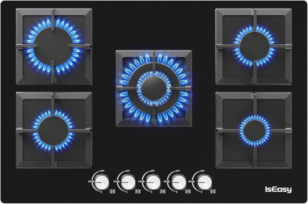 Test : plaque gaz 5 feux IsEasy 10500W encastrable