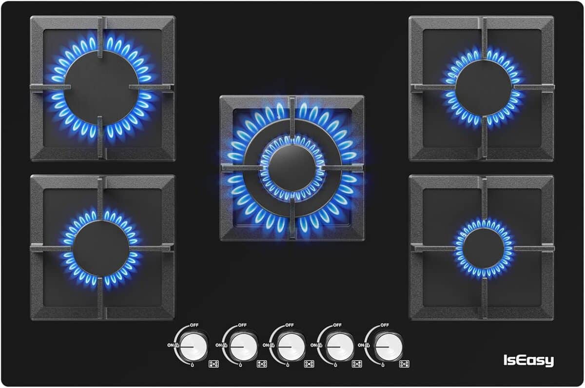 Test : plaque gaz 5 feux IsEasy 10500W encastrable