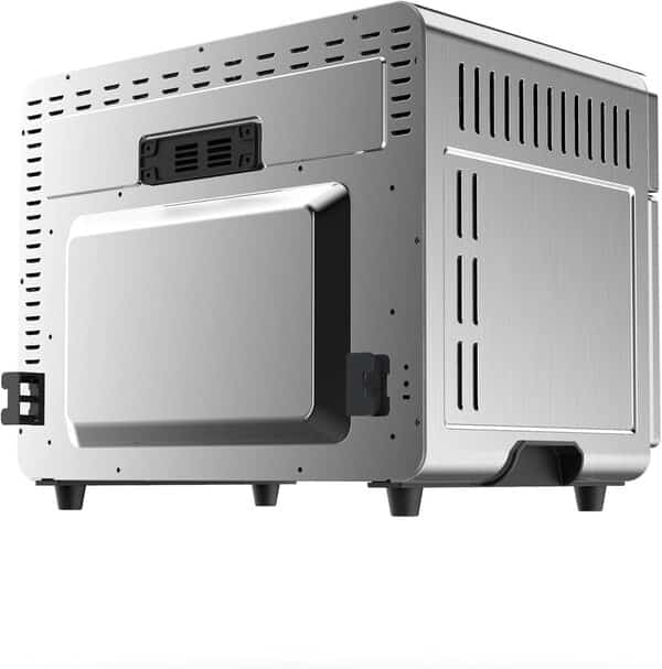 Megachef Four électronique multifonction 10 en 1 avec technologie d'air chaud à 360 degrés, chromé argenté