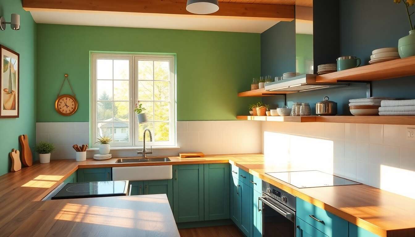 Apporter de la couleur sur les murs de la cuisine Apporter de la couleur sur les murs de la cuisine
