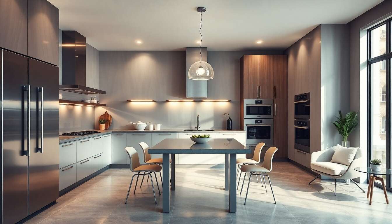 Design moderne avec les finitions inox