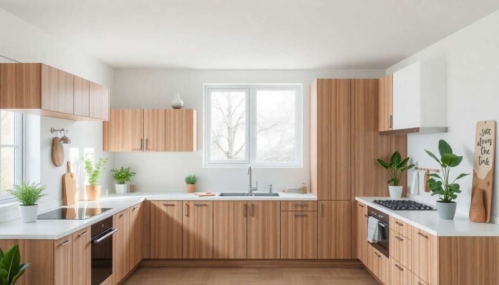 Optique minimaliste cuisine scandinave