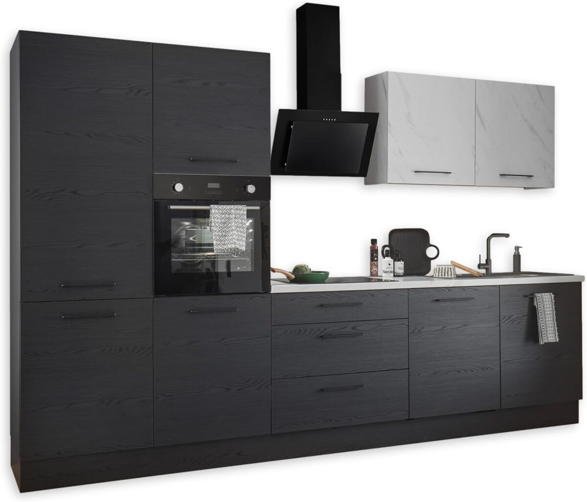 Test : cuisine NEW YORK graphique en marbre avec rangement spacieux