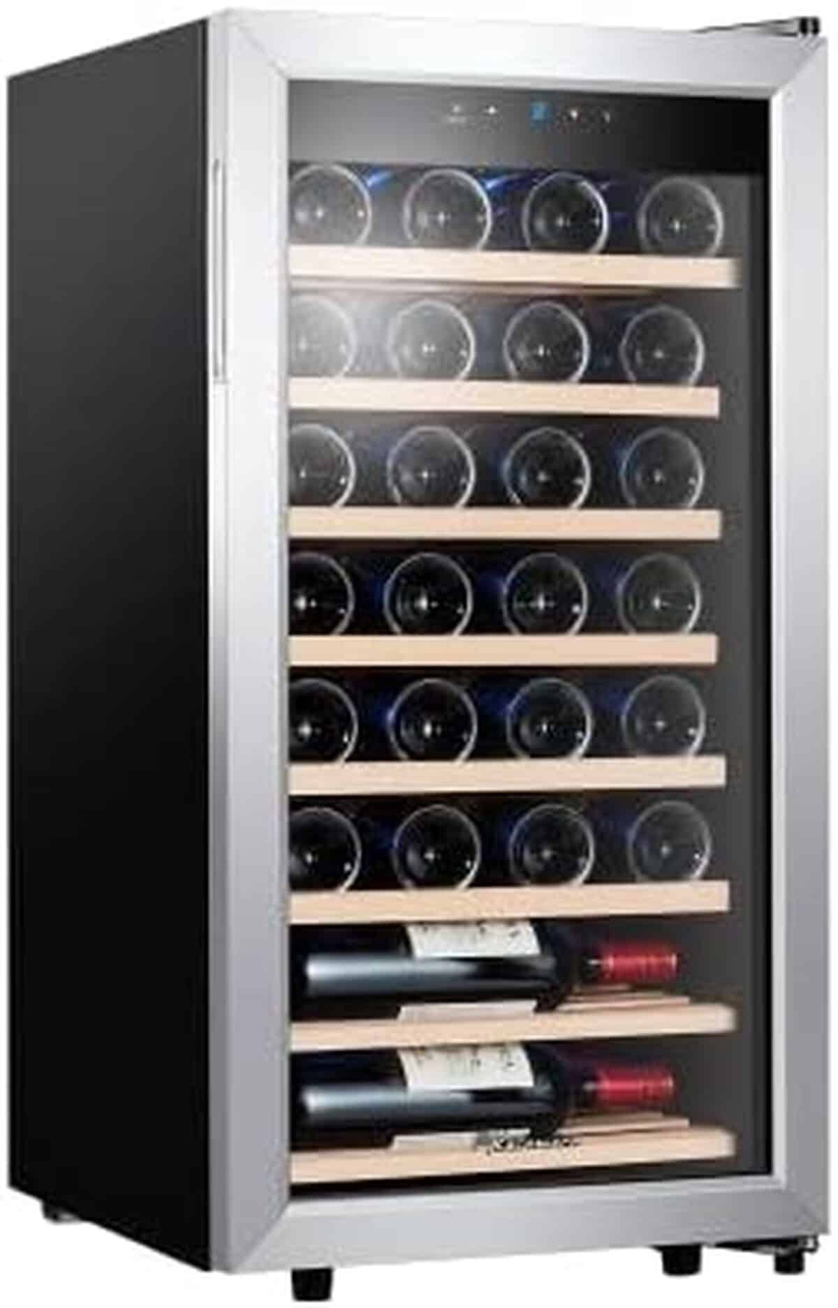 ORALNER Refroidisseur à vin double zone de 38,1 cm, réfrigérateur ORALNER Refroidisseur à vin double zone de 38,1 cm, réfrigérateur