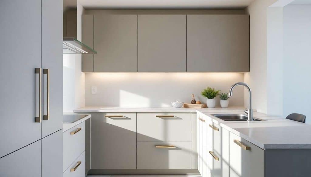 Poignées modernes pour cuisine chic