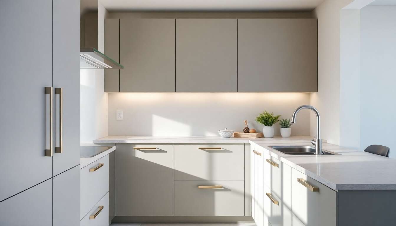 Poignées modernes pour cuisine chic