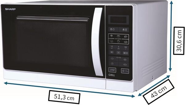 Sharp R-742WW Micro-ondes Gril 25 litres - Blanc