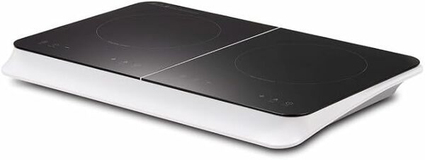 Plaque Induction Portable 2 Feux BELDEKO - 3500W - Design Premium, Fiable et Robuste - Minuteur, Touches Tactiles, Anti-Débordement, 10 Niveaux de Puissance