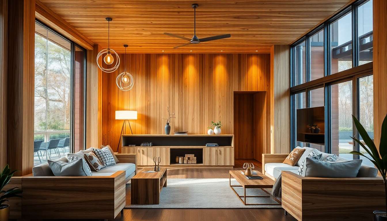 L'éclairage : sublimer le bois dans un espace moderne L'éclairage : sublimer le bois dans un espace moderne