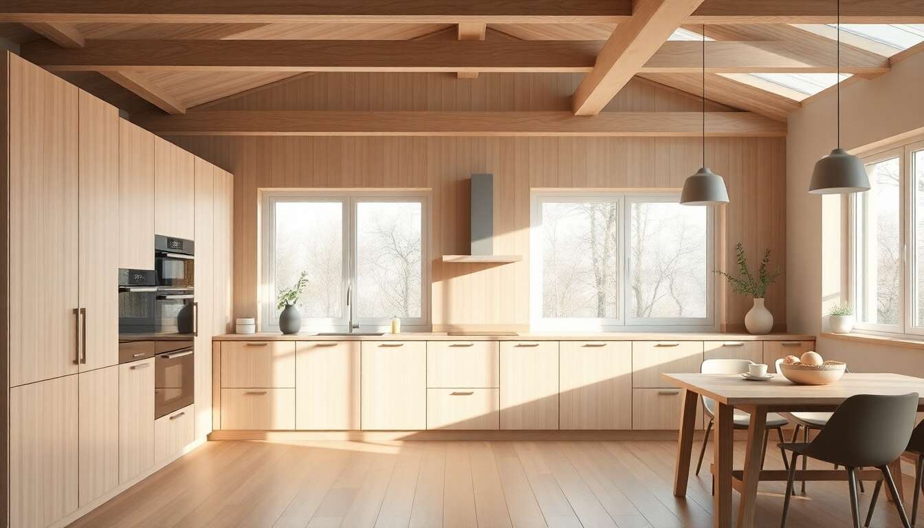 L'impact du bois blond dans la cuisine scandinave
