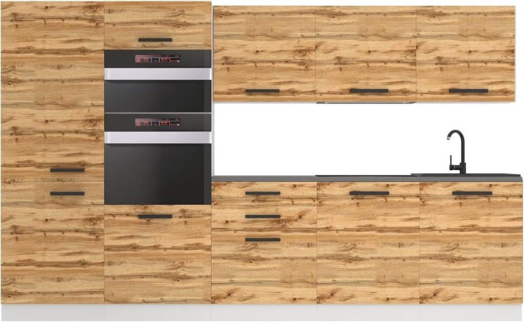 Test de la cuisine complète Belini Grace - 300 cm chêne wotan