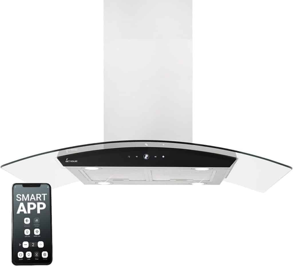 Test de la hotte KKT Kolbe Delta-Insel-HC : élégance et intelligence WiFi