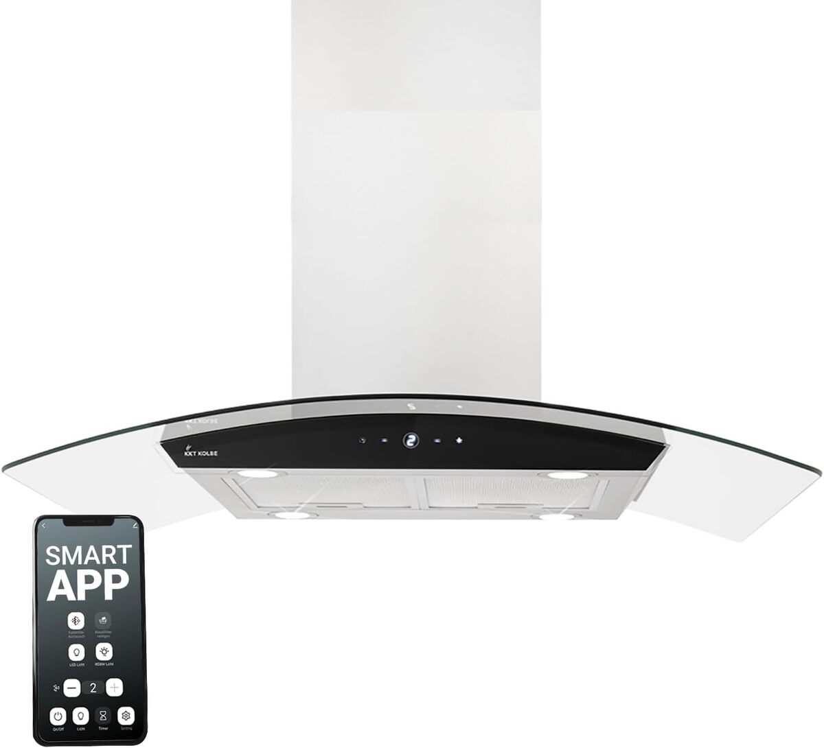 Test de la hotte KKT Kolbe Delta-Insel-HC : élégance et intelligence WiFi