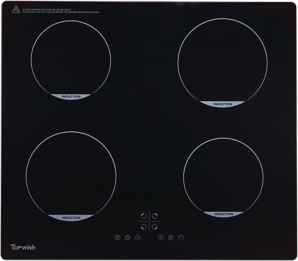 Test : plaque induction 4 feux Topwish, sécurité enfant et boost