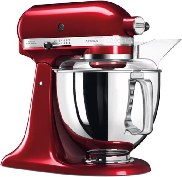 KitchenAid Robot Pâtissier - Artisan - Robot cuisine multifonctions à tête inclinable - Avec 7 accessoires - Bol de 4,6 L - Pomme d'amour