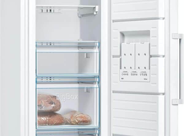 Bosch GSN58AWEV Congélateur Pose-Libre Série 6-366 L - 5 Tiroirs De Congélation - 191 x 70 Cm - Blanc [Classe énergétique E]