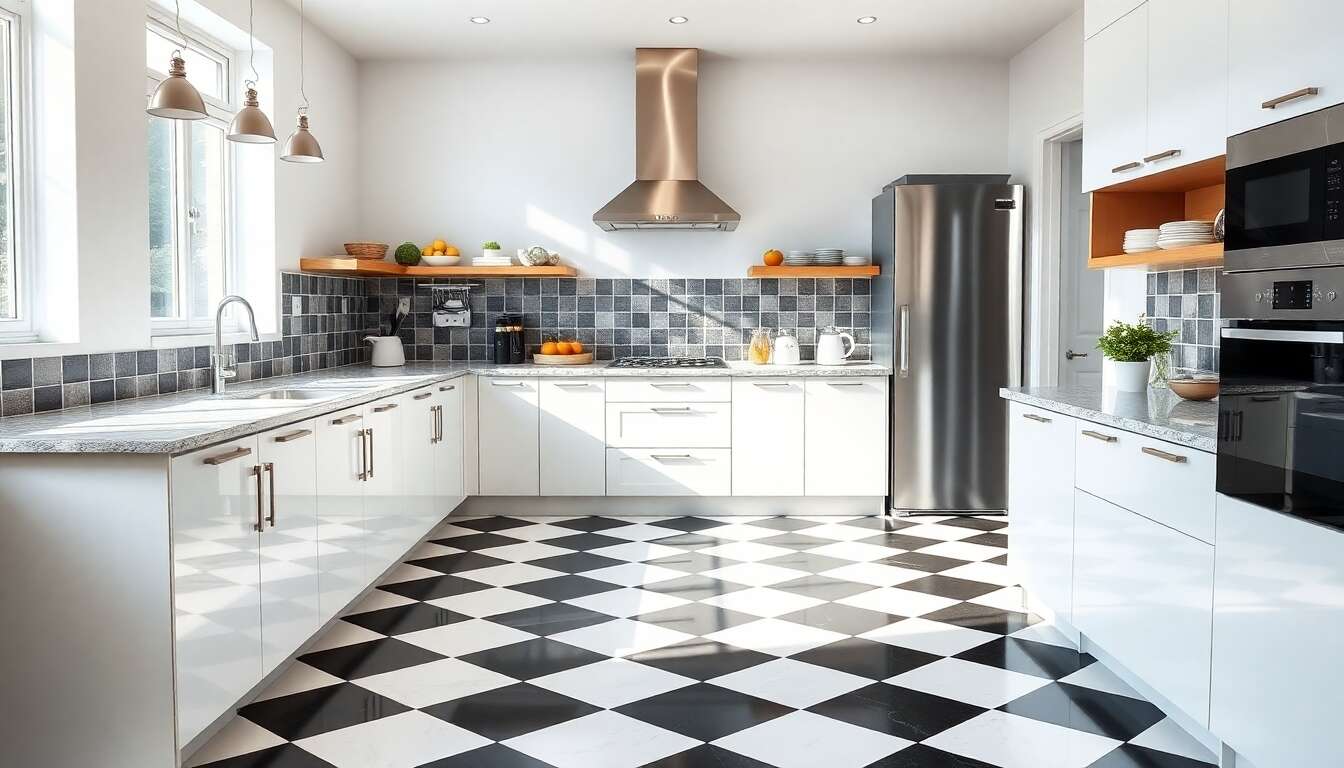 Entretenir et conserver la beaut&eacute; des sols en damier