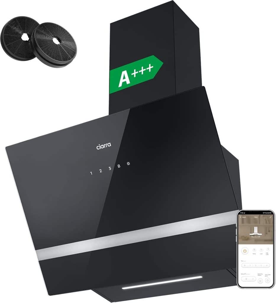 Test : hotte aspirante Ciarra CBCB6736H 650m³/h noire