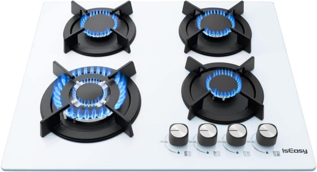Test isEasy plaque de cuisson gaz 4 feux blancs 60 cm