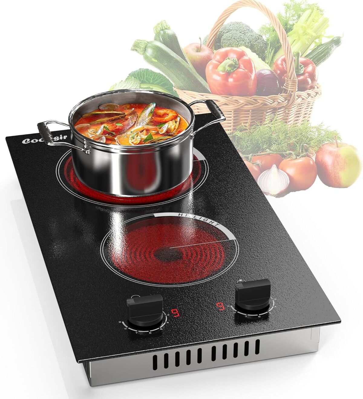 Test : plaque vitrocéramique Cooksir 3000W, 2 feux