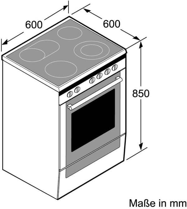 Siemens HA744540 iQ300 Cuisinière électrique/A / 66 l/chauffage rapide/acier inoxydable [Classe énergétique A]