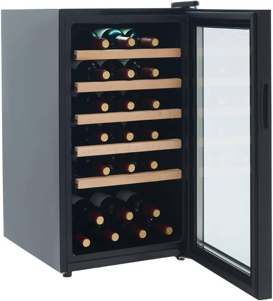 Test : cave à vin Hyundai 41 bouteilles 91L, clayettes bois