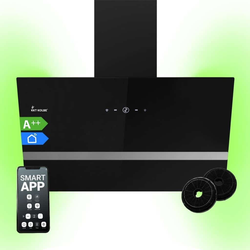 Test de la hotte aspirante KKT Kolbe EASY809SHCM : innovation en acier et verre noir