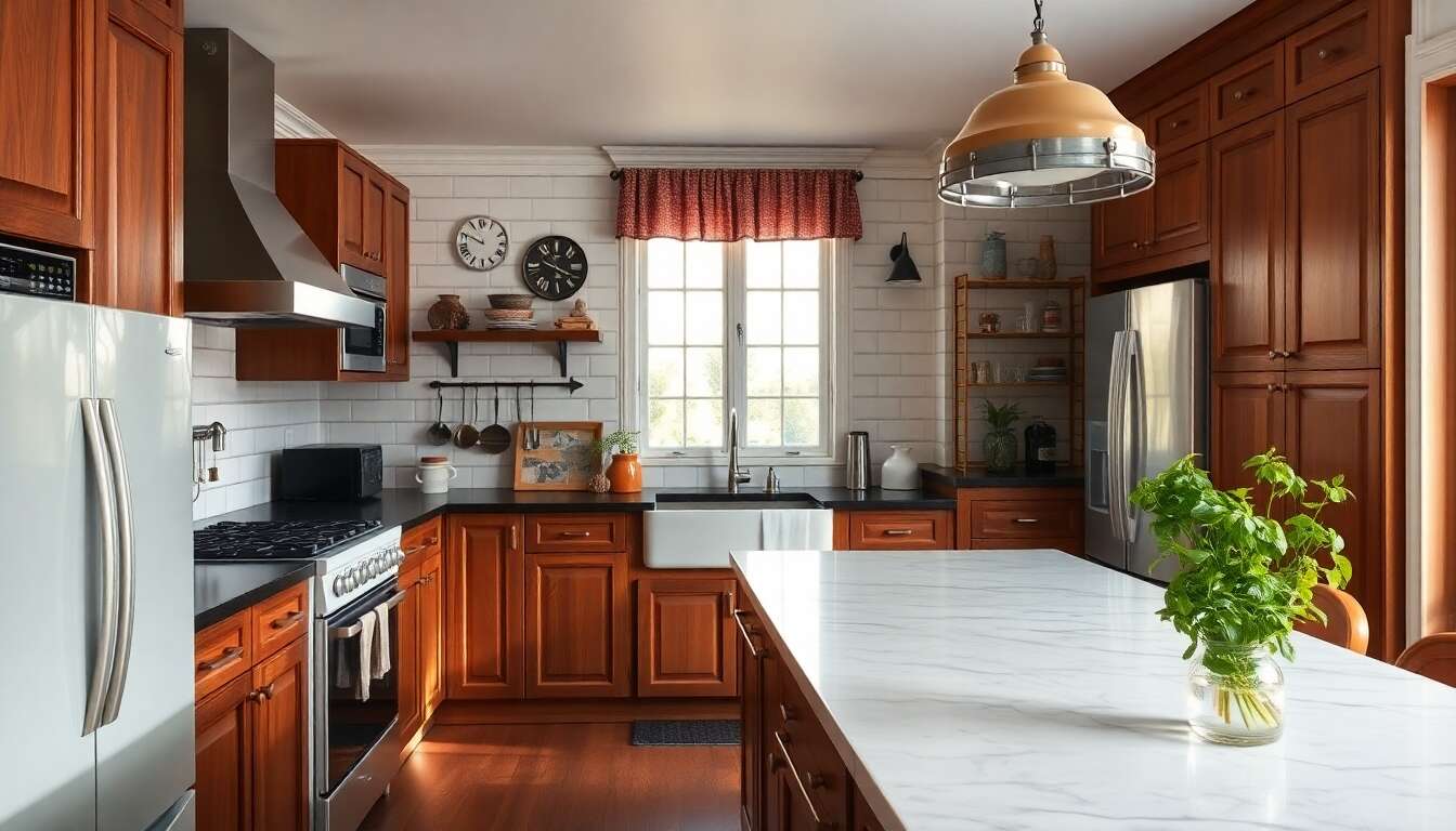 Cuisine équipée : astuces rétro chic