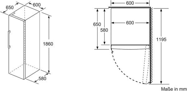 Bosch GSN33VWEP Congélateur vertical pose-libre Série 4, 225L, 4 tiroirs de congélation, 176 x 60 cm, Blanc [Classe énergétique E]