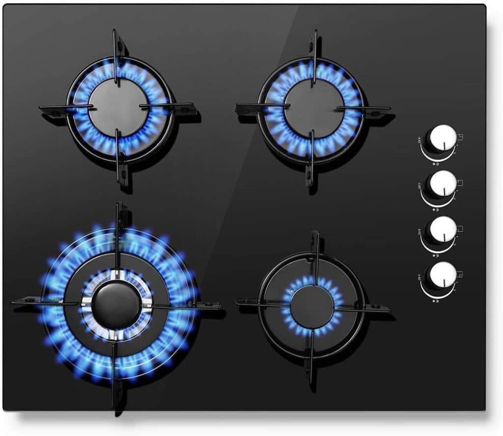 Test de la plaque de cuisson à gaz SNDOAS 4 feux avec sécurité thermocouple