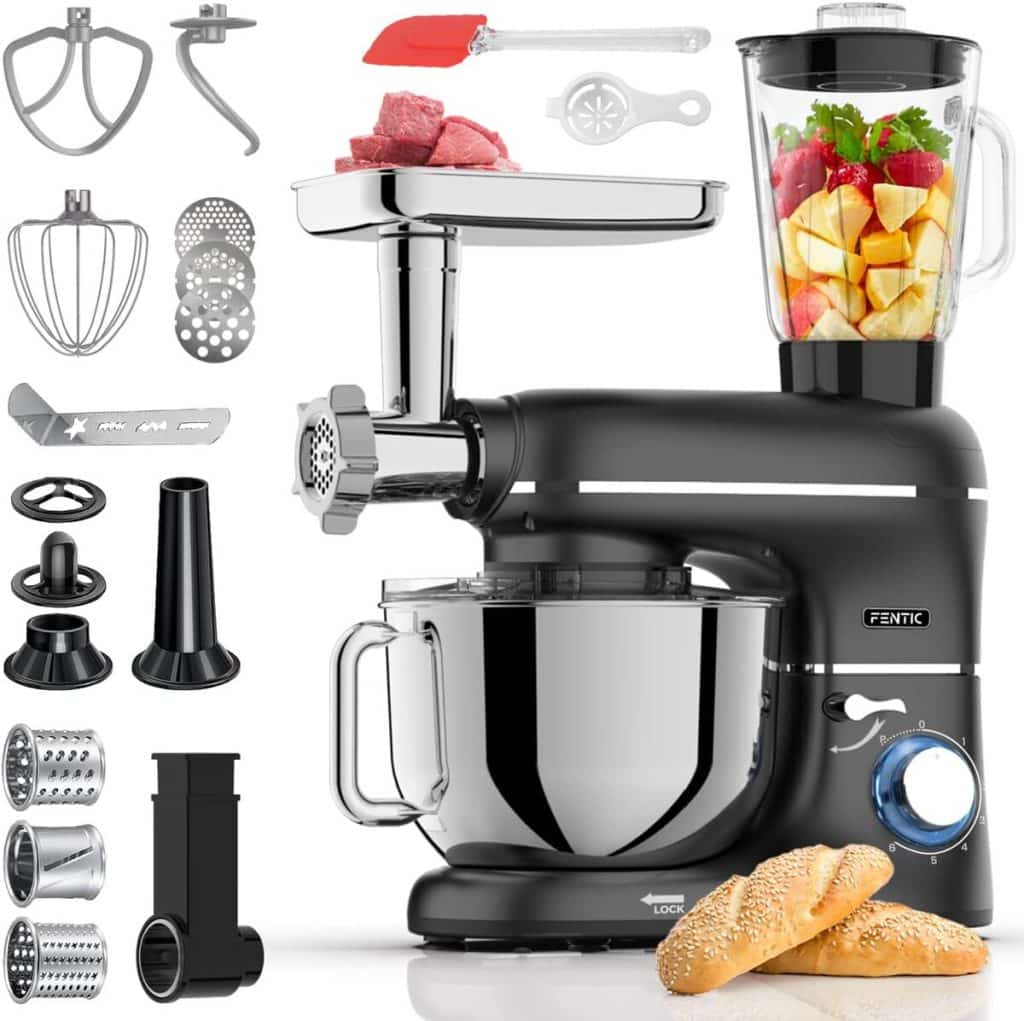 Test du robot pâtissier multifonctions Fentic 6 en 1 2000W : puissance et polyvalence en cuisine
