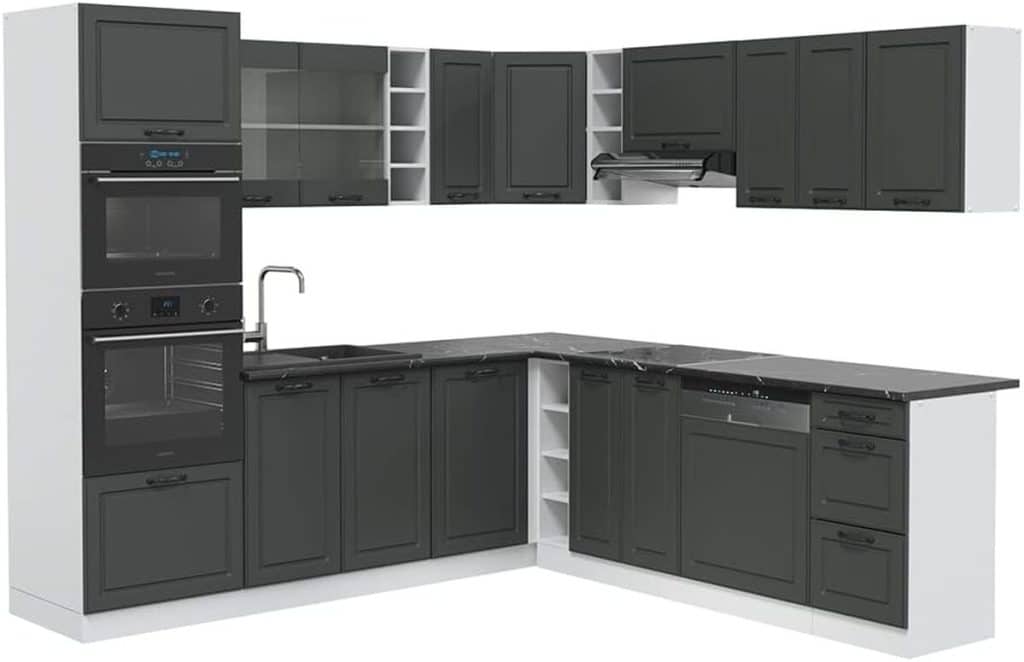 Test Vicco cuisine en angle R-Line anthracite/blanc : notre avis complet