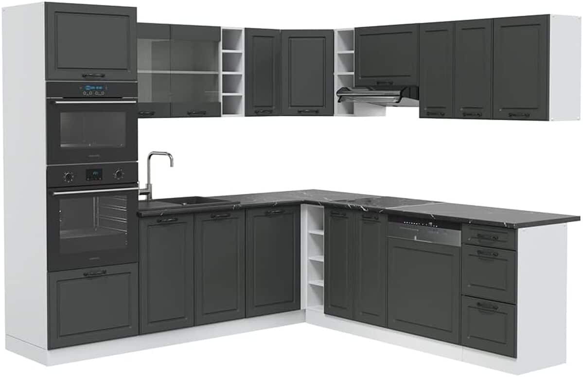 Test Vicco cuisine en angle R-Line anthracite/blanc : notre avis complet