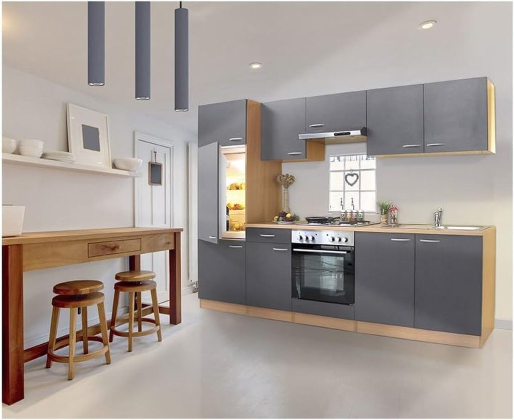 Test de la cuisine équipée respekta 270 hêtre gris LBKB270BG