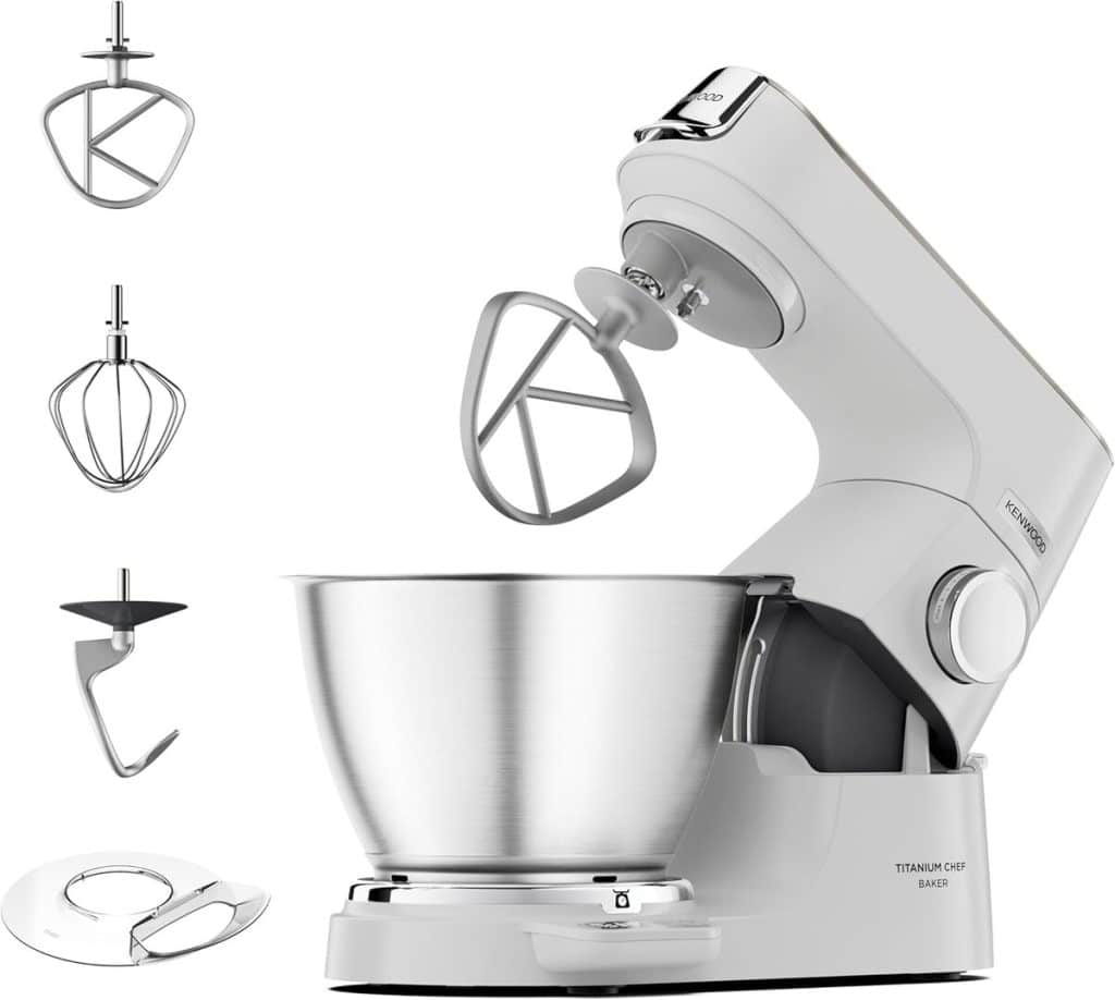Test : robot pâtissier Kenwood Titanium Chef Baker KVC65.001WH, 1200W avec balance intégrée
