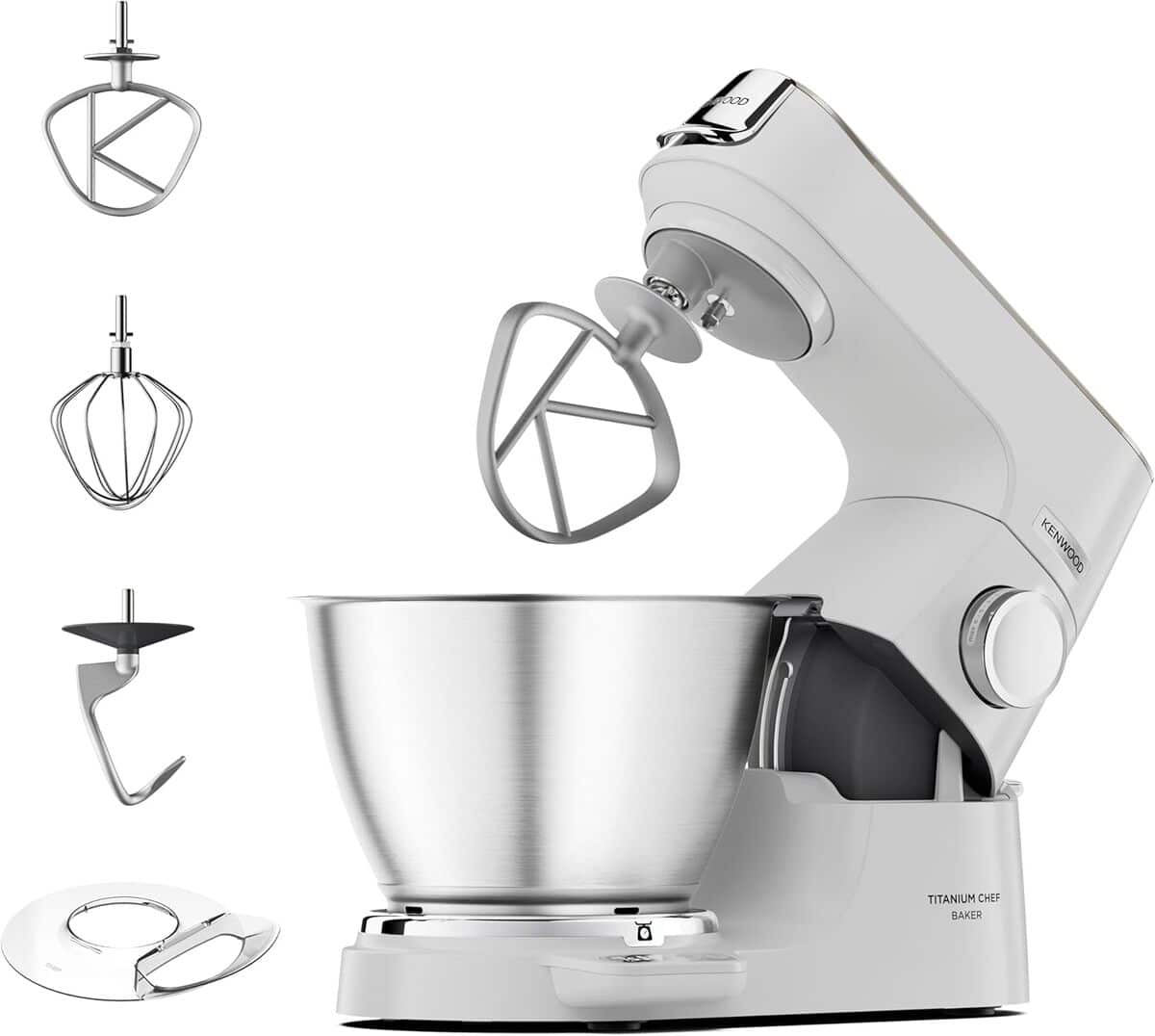 Test : robot pâtissier Kenwood Titanium Chef Baker KVC65.001WH, 1200W avec balance intégrée