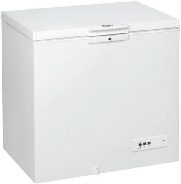 Whirlpool WHM31112 2 Congélateur - Capacité utile : 312 litres - Fonction congélation rapide - Éclairage intérieur - Équilibre de la porte, Blanc [Classe énergétique E]
