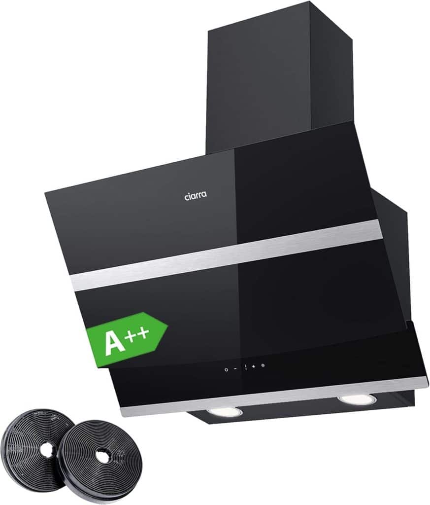 Test de la hotte inclinée CIARRA CBCB6736N : performances et design noir élégant